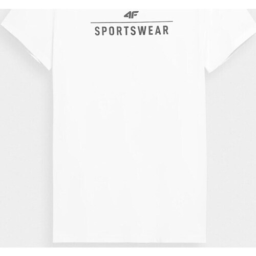 Textil Homem T-Shirt mangas curtas 4F TSM039 Branco