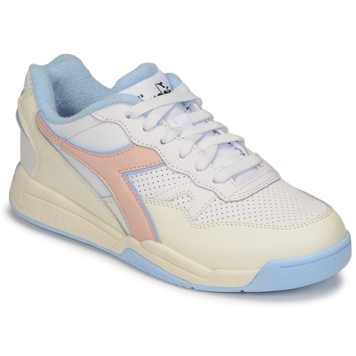 Sapatos Mulher Sapatilhas Diadora pelle WINNER Branco / Azul / Rosa