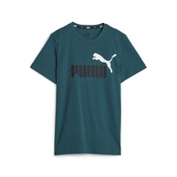 Textil Rapaz T-Shirt mangas curtas com Puma ESS+ 2 COL LOGO TEE B Verde / Escuro
