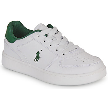 Sapatos Criança Sapatilhas Muito alto: 9cm e mais POLO COURT Branco / Verde