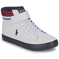 Sapatos sleeveça Sapatilhas tamanho Polo Ralph Lauren THERON BOOT Branco / Marinho / Vermelho