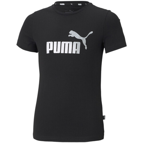 Textil Rapariga T-shirts e Pólos Puma  Preto