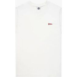 Textil T-shirts e Pólos Franklin & Marshall JM3110.1009P01 PATCH PENNANT-011 Branco
