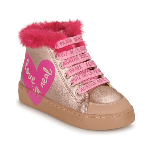 Sapatos Rapariga Sapatilhas de cano-alto prada wool slim-fit top BETTYL Rosa