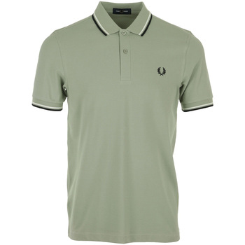Textil Homem Polos mangas compridas Fred Perry Twin Tipped Shirt Verde