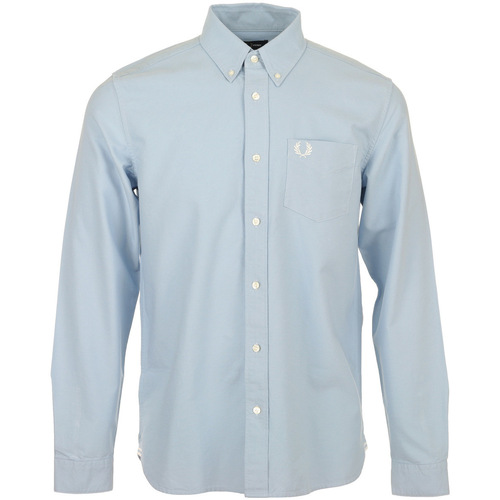 Textil Homem Camisas mangas comprida Fred Perry Oxford Shirt Azul