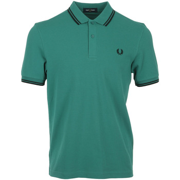 Textil Homem Polos mangas compridas Fred Perry Twin Tipped Shirt Verde