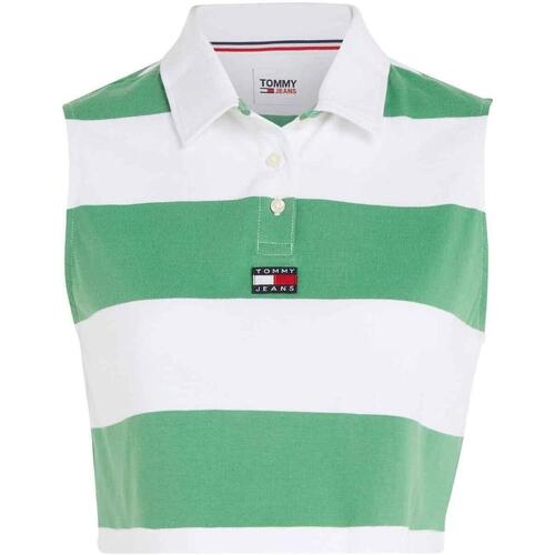 Textil Mulher Polos mangas curta Tommy Jeans  Verde