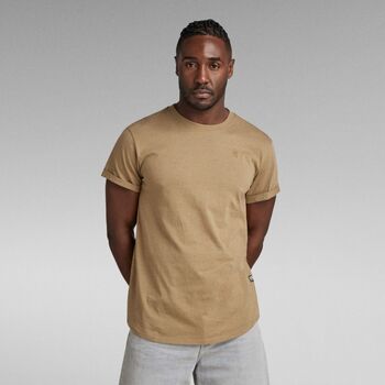Textil Homem T-shirts e Pólos G-Star Raw D16396 D288 - LASH-C328 BERGE HTR Bege