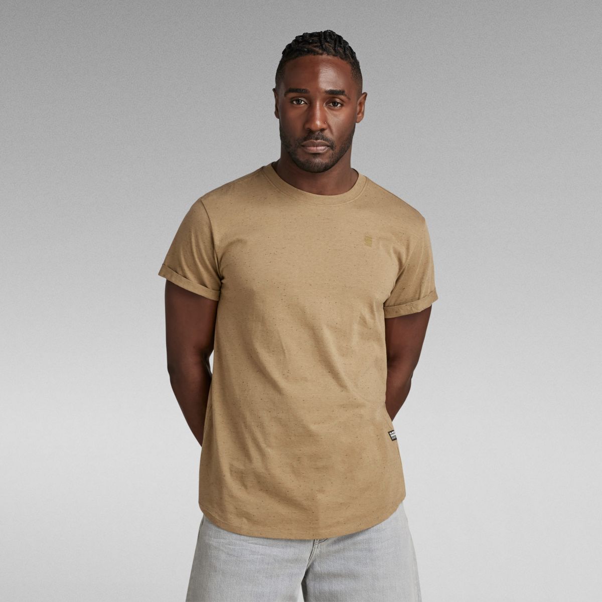 Textil Homem T-shirts Jackets e Pólos G-Star Raw D16396 D288 - LASH-C328 BERGE HTR Bege