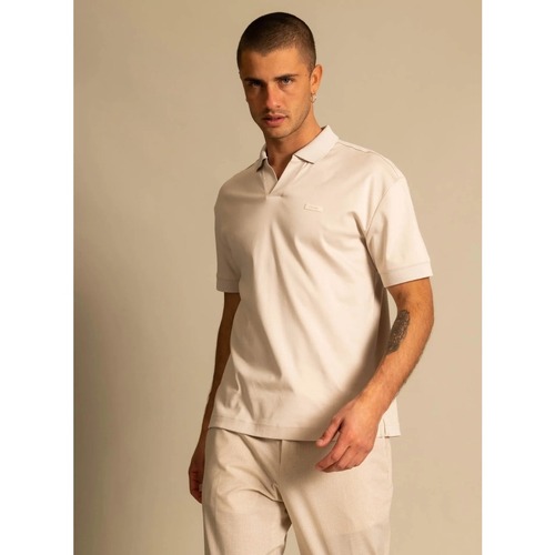 Textil Homem T-shirts e Pólos Calvin Klein Jeans K10K111193 Bege