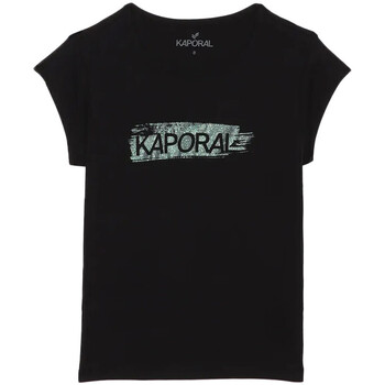 Textil Rapariga T-shirts e Pólos Kaporal  Preto