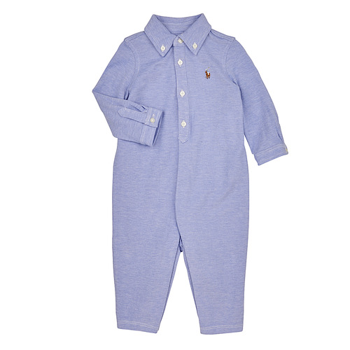 Textil Rapaz Pijamas / Camisas de dormir Viscosa / Lyocell / Modal SOLID CVRALL-ONE PIECE-COVERALL Azul / Céu