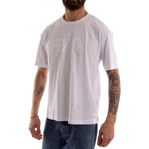 Textil Homem T-Shirt mangas curtas Emporio Armani EA7 3RPT09 Branco