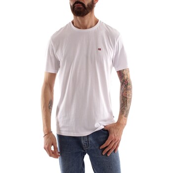 Textil Homem T-Shirt bomber in cotone a maniche lunghe Napapijri NP0A4H8D Branco