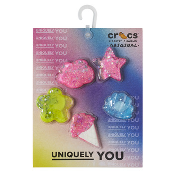 Acessórios Acessórios para calçado Crocs Squish Glitter Icons 5 Pack Multicolor