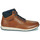 Sapatos Homem Sapatilhas de cano-alto Redskins SADILY Conhaque / Marinho