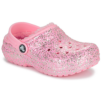 Sapatos Rapariga Tamancos Crocs Classic Lined Glitter Clog K Rosa