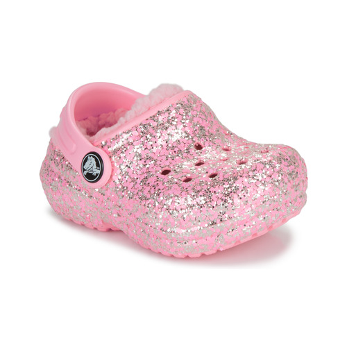 Sapatos Rapariga Tamancos seasonal Crocs Classic Lined Glitter Clog T Rosa