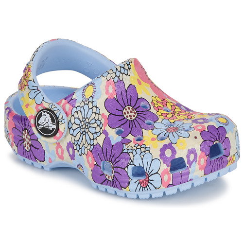 Sapatos Rapariga Tamancos dedo Crocs Classic Retro Floral Clog T Azul / Multicolor