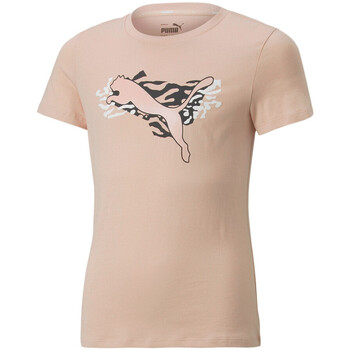 Textil Rapariga T-Shirt mangas curtas Ferrari Puma  Rosa