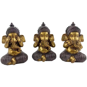 Casa Estatuetas Signes Grimalt Figura Ganesha 3 Unidades Ouro