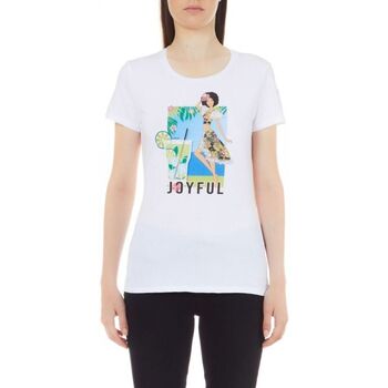 Textil Mulher T-shirts Cropped e Pólos Liu Jo WA3282 JS923-Q9268 Branco