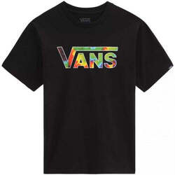 TeVLT Rapaz T-Shirt mangas curtas Vans T-Shirt  By Classic Logo Black/spiral Tie Dye Preto