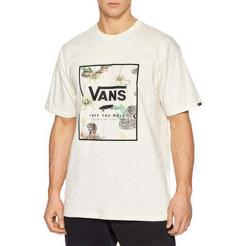 Textil Homem T-shirts e Pólos Vans T-Shirt  MN Classic Print Box Antique White/desert Branco