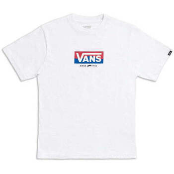 Textil Rapaz The Dust Company Vans T-Shirt  BY EASY LOGO SS BOYS WHITE Branco