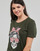 Textil Mulher T-Shirt mangas curtas Only ONLABELLA L/S GLITTER V-NECK CS KNT Cáqui