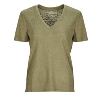 Textil Mulher T-Shirt mangas curtas Only ONLTANJA S/S SHINE TOP JRS Bege