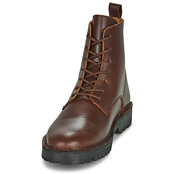 Selected SLHRICKY LEATHER LACE-UP BOOT Castanho