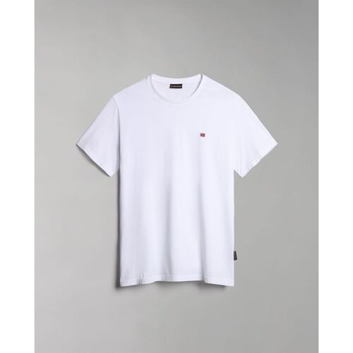 Textil Homem T-shirts e Pólos Napapijri SALIS SS SUM NP0A4H8D-002 BRIGHT WHITE Branco