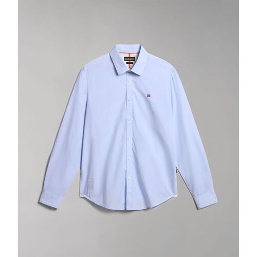 Textil Homem Camisas mangas comprida Napapijri G-GRAIE NP0A4H1E-2M8 FIL-A-FIL Azul