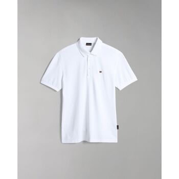 Textil Homem T-shirts e Pólos Napapijri EOLANOS 3 NP0A4GB3-002 BRIGHT WHITE Branco