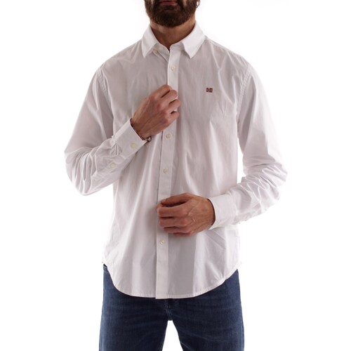 Textil Homem Camisas mangas comprida Napapijri NP0A4H1E Branco
