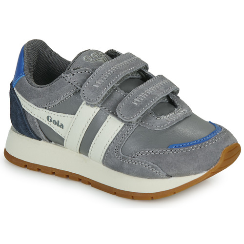 Sapatos Criança Sapatilhas Gola Sweats & Polares Cinza / Azul