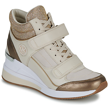 Sapatos Mulher Allie Stride Trainer MICHAEL Michael Kors GENTRY HIGH TOP Bege / Ouro
