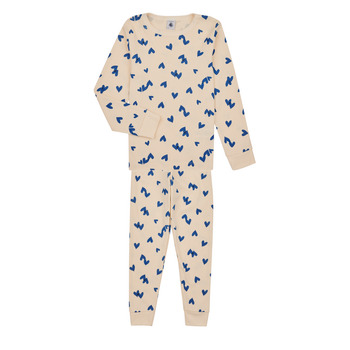 Textil Rapariga Pijamas / Camisas de dormir Petit Bateau LIBRE Branco / Azul