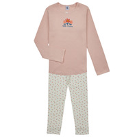 Textil Rapariga Pijamas / Camisas de dormir Petit Bateau LUNETTE Rosa / Branco