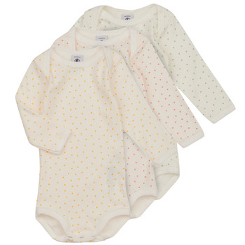 Textil Criança Pijamas / Camisas de dormir Petit Bateau BODY US ML CUR DE BEURRE PACK X3 Branco