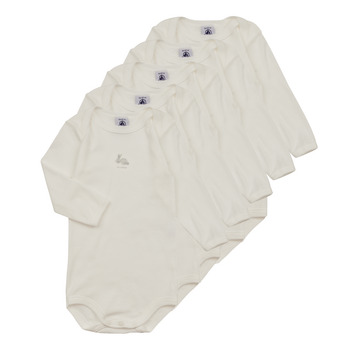 Textil Criança Pijamas / Camisas de dormir Petit Bateau BODY US ML PACK X5 Branco