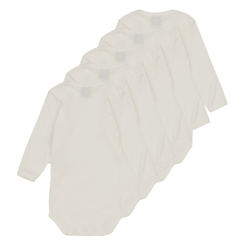 Petit Bateau BODY US ML PACK X5 Branco