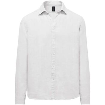 Textil Homem Camisas mangas comprida Bomboogie SM6402 T LI2-00 OPTIC WHITE Branco