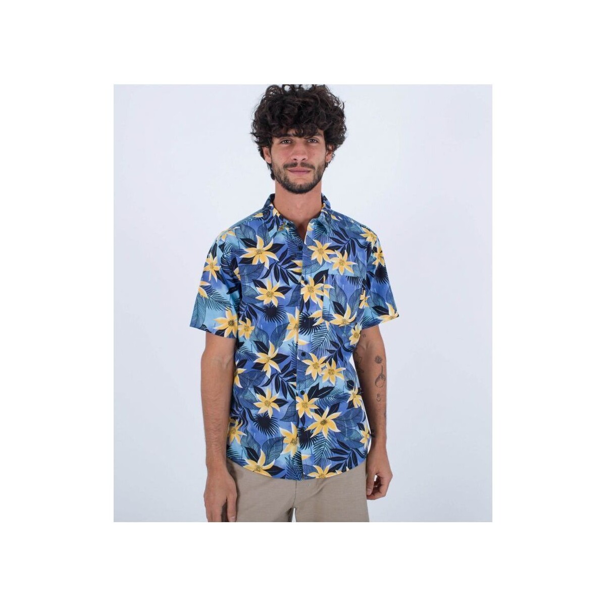 Textil Homem Camisas mangas comprida Hurley MVS0005570 ONLY LIDO-H4026 SEAVIEW Azul