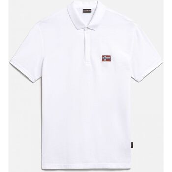 Textil Homem T-shirts e Pólos Napapijri EBEA NP0A4G2M-002 BRIGHT WHITE Branco
