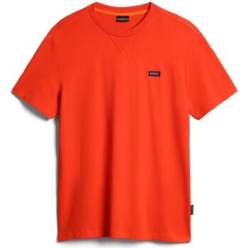 Textil Homem T-shirts e Pólos Napapijri S-RHEMES NP0A4G36-R05 RED CHERRY Vermelho