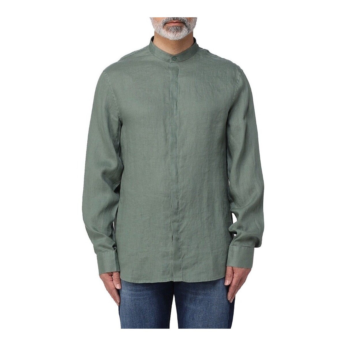 Textil Homem Camisas mangas comprida EAX 8NZC66ZNCFZ Verde