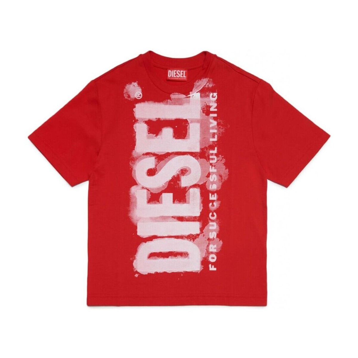 Textil Criança T-shirts e Pólos Diesel J01131 KYAR1 TJUSTE16 OVER-K438 RED Vermelho